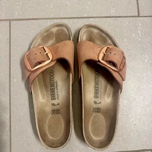 Birkenstock Blush Pink Sandals with Big Buckle